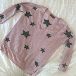 pink and gray Cashmere sweater